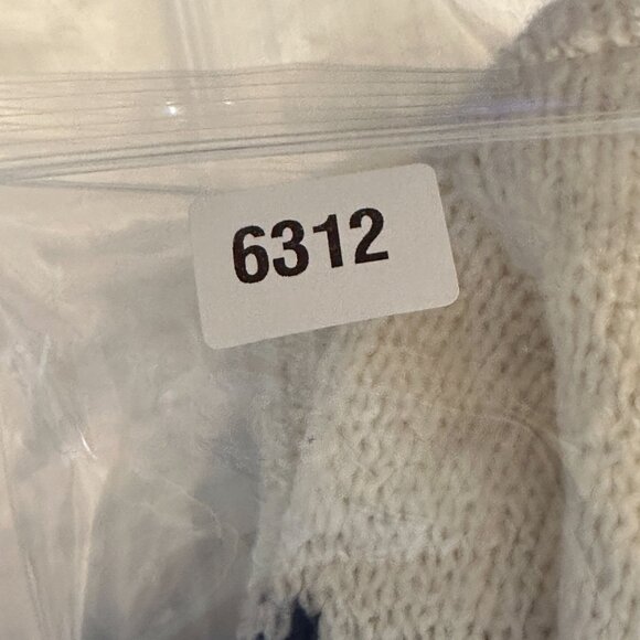 Talbots Plus Size 2X Fair Isle Knit Sweater Ivory Purple Yellow Geometric Nordic - Picture 11 of 11